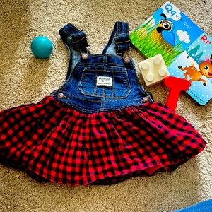 Blue jean dress overalls - OshKosh 12 Months
